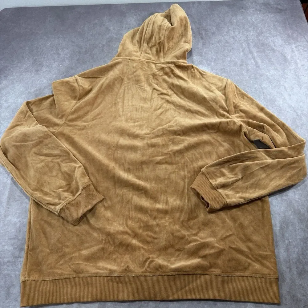 Vintage Sean John 2XL Y2K Velvet Velour Tracksuit Set Pants Hoodie Brown